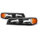 [For 2004-2012 Chevy Colorado & GMC Canyon Pickup Truck Models] OE-Style Black Bezel Parking & Turn...