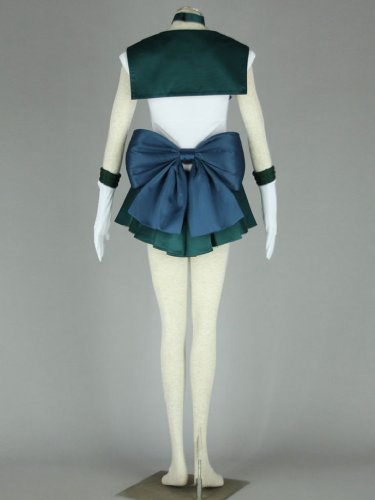 Ourcosplay Women's Sailor Moon Neptune Kaiou Michiru Cosplay Costume 6 Pcs Set (Women S) Green #TOP4