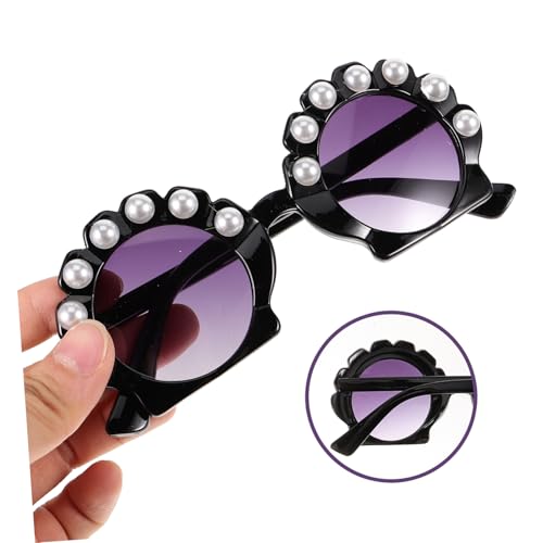 4pcs Boys and Girls Sunglasses Pearl Shell Design Cute Uv Protection Eyeglasses for Girls Party Accessories and Fashion Props4