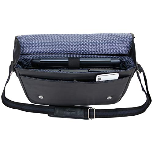 Ben-Sherman-130255-Faux-Leather-Flapover-15-Laptop-Tablet-Casual-Messenger-Bag-Black-Laptop