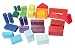 Grimm's Colored Rainbow Geo-Blocks - Classic Wooden Building Blocks Set with Net Bag, 30 Pieces