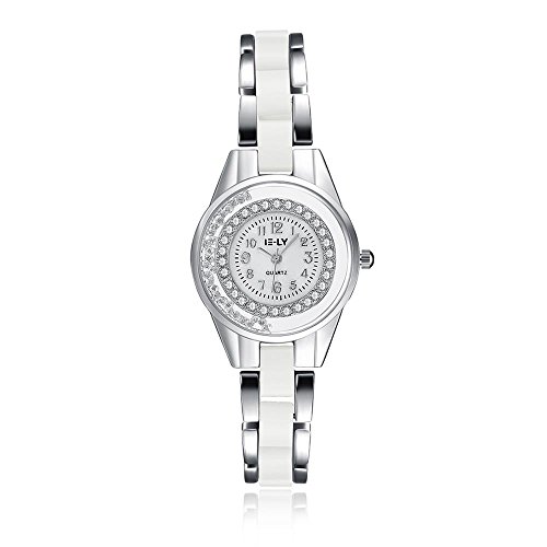 YELLOW CHIMES White Dial Silver Strap Formal Analog Watch for Girls and