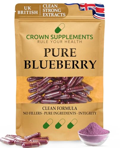 Crown Supplements UK Pure Blueberry Capsules (90 capsules)