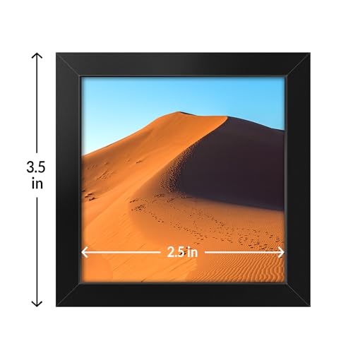 LaVie Home 3x3 Picture Frame for Wall Display, 3x3 Black Picture Frame with HD Plexiglas, 3 x 3 Frame 1 Pack, Display Frame for Vertical or Horizontal, Classic Collection