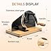 Upgraded Manual Bread Slicer for Homemade Sourdough Bread Adjustable Thickness& Evenly Slicing, Metal Guide, Hand Crank Bread Slicer with Scale Line & & Suction Base,Sharp Stainless Steel Blade