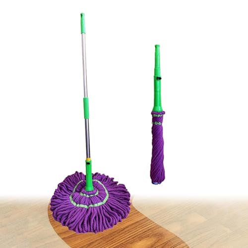 PP Serpillière À Essorage, Serpillère Essorage Facile, Balai Twist Ultra Absorbante, Serpillière Télescopique De Sol, pour Maison Salon Carrelage Parquet Sols Durs...