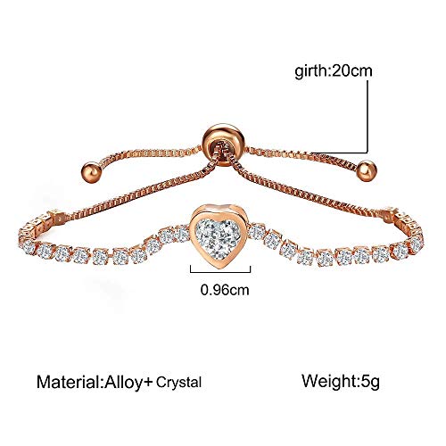 Image of Shining Diva Fashion Full Crystal Charm Stylish Gold Plated Charm Bracelet for Women