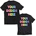lepni.me T-Shirt pour Hommes Personnalisez Les Deux Faces Avant et Arrière en Imprimant Un Texte Personnalisé ou en Créant Votre Propre Image (L Noir Multicolore)