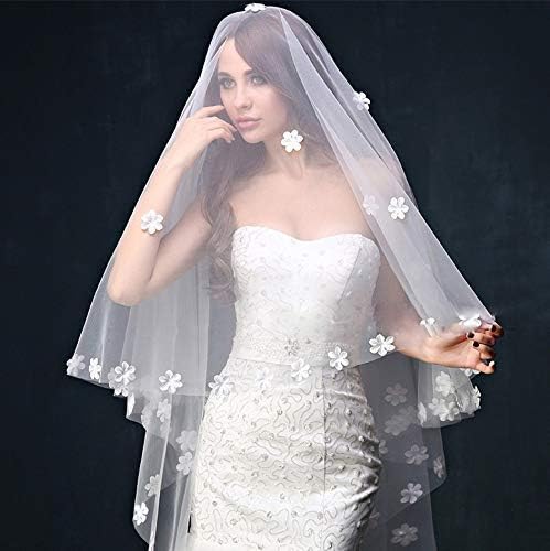 3メートルのエレガントなブライダルベール 1T 1タイヤ ロング 3D フラワー チャペル カテドラル 花嫁ベール 女性用 ウェディ