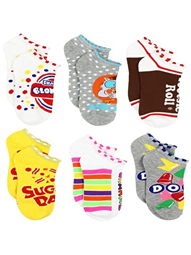 Topps Charms Candy Tootsie Roll Womens 6 Pack Socks (Large (9-11), Charms Candy No Show) #TOP2