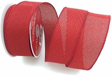 Celebrate It RED color Wired Edge Ribbon, 1.5 in x 25 ft, Red