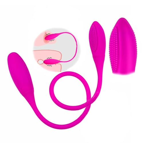 Vibrateur double tête de 60 cm en silicone étanche avec 7 modes de massage pour les couples
