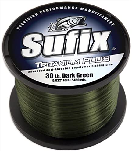 (7.7kg, Dark Green) - Sufix Tritanium Plus 0.1kg Spool Size Fishing Line
