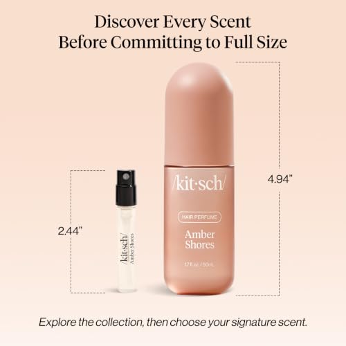 Image of Kitsch Hair Perfume For Women (Discovery Set) - Pistachio Latte, Warm Sugar, Sheer Violet & Amber Shores - Patented Odor-Eliminating Technology, Hair Spray and Body Mist - 4 x 1.5mL