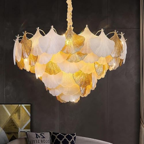 Image of 600 mm Chandelier for Living Room Modern | 3 Color Smart Jhoomer for Hall Ceiling | Remote, Alexa, Google Control | Jhumar Lighting for Home | Dining Lights Hanging Modern Crystal