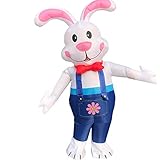JUROSAICA Inflatable Costume Blow Up Easter Rabbit Bunny Fancy Dress Costumes For Men Women Jumpsuit...