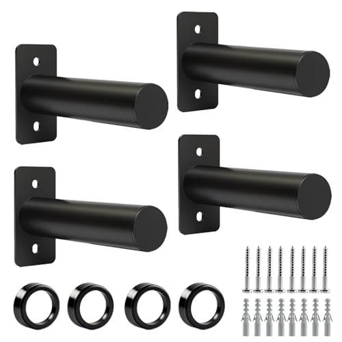 CAELUM Weight Plate Holder Wall Mounted Weight Rack for 2-Inch Olympic Plates Heavy Duty Alloy Steel Plate Holder Max Weight Capacity 330lb Space-Saving Storage Stand for Home Gym Organization