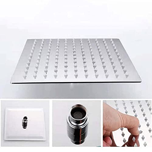 Ensemble de douche combiné avec pommeaux de douche à effet pluie carrés - 4