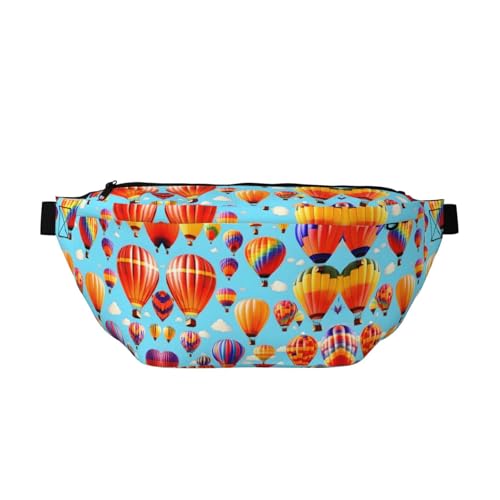 Sac banane de sport grand format imprimé montgolfières pour voyage et entraînement running