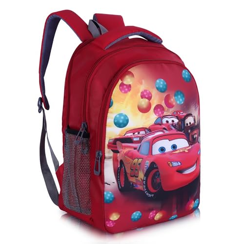 Image of Polyester kids Primary School Backpack, 30 Litres, Cartoon Print, for Tuition, Nursery to 5th Standard Boys and Girls Lightweight cartoon Bag