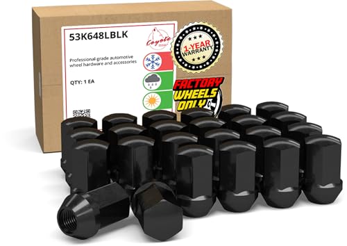 Wheel Accessories Parts Set of 24 14x1.5 Lug Nuts fit GM 9596070 611-236 Wheel Lug Nut (Black)