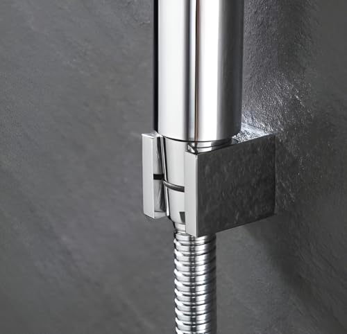 Image of Health Faucet Wall Hook Stand /Hook /Bracket Made with Aluminum (Solid Metal) for Health Faucet and Hand Shower Silver /Chrome (Pack of 1)
