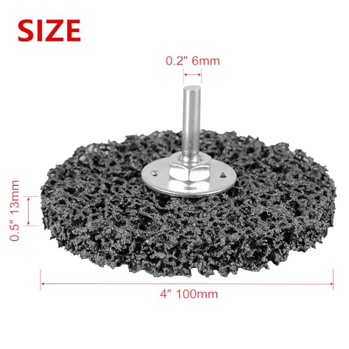 SALI 10 Stück CSD Scheibe 100mm CBS Schleifscheibe Set Schwarz Grobreinigungsscheibe Reinigungsscheibe Schleifscheiben für Winkelschleifer Reinigung Entfernen von Farbe Rost Schweißnähten Oxyden