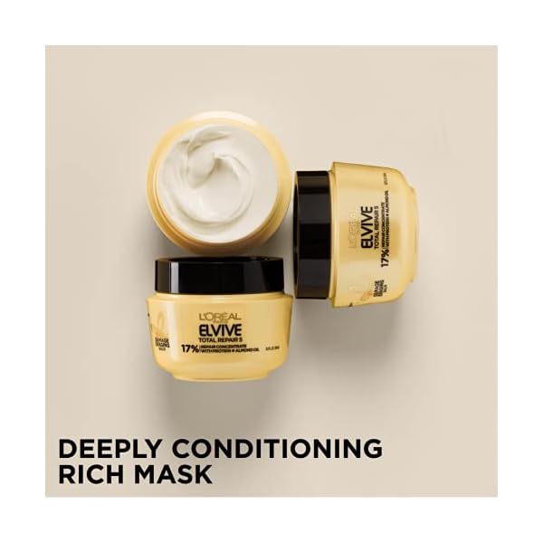 L'Oreal Paris Elvive Total Repair 5 Damage-Erasing Balm with Almond and Protein, 8.5 Ounce