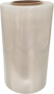 Stretch Film 9.84 Inch x 1312 Feet x 80 Gauge - Industrial Strength Plastic Wrap Roll, Stretch Wrap Film, Adhering Heavy Duty Clear Hand Shrink Wrap for Packing, Pallet, Moving, Cling