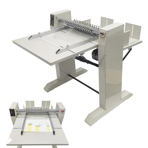 TECHTONGDA 20.47'' Sticker Half Cutting Machine 110V Self-Adhesive Sticker Paper Cutter 15 Sets Blades, Adjustable Speed and Blade Interval, Rotating Speed 50-300 R/Min