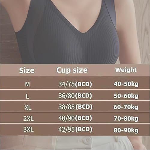 Submarinen-S Bra, Recentof Bra, Women's Ribbed Adjustable Wireless Bras, Wide Side Wings Sculpted Curves4