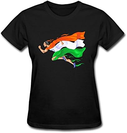 OMANED Women's Runner In Tricolor With Indian Flag T shirt