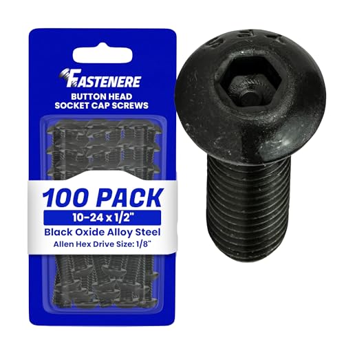 Fastenere Button Head Socket Cap Screws - 10-24 x 1/2