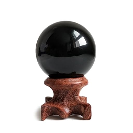 Mina Heal Bolas de Cristal de obsidiana Negra para Fengshui, meditación, curación con Cristales, adivinación, decoración del hogar, Esfera de Cristal mágica Negra | Ya disponible en tu tienda friki favorita! En mundofriki.es!