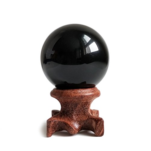 Mina Heal Bolas de Cristal de obsidiana Negra para Fengshui,