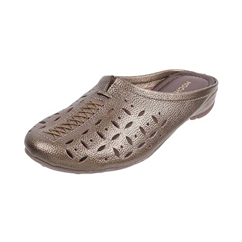 Mochi Womens Leather Bronze Slip Ons (Size (5 UK (38 EU))