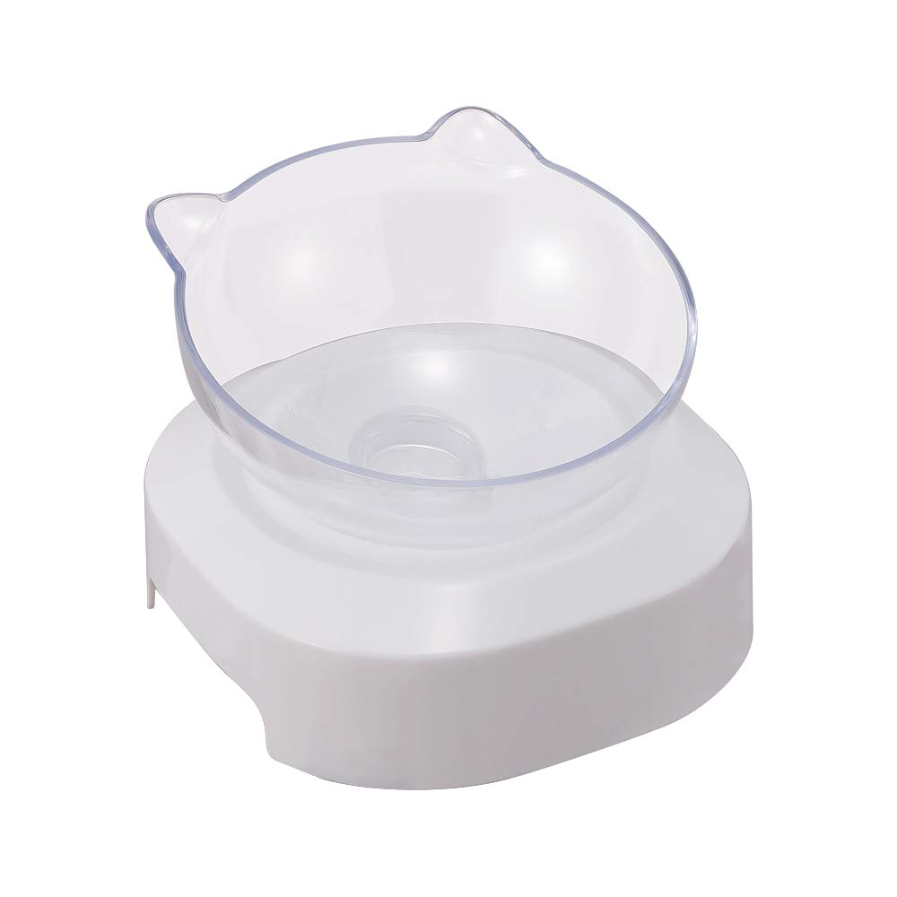 JEROCK Cat Food Bowls Elevated, 15 Angled Tilted Raised Small Dog Food and Water Bowls, Anti Vomiting and Non Slip Single Feeding Dishes for Cat, Puppy