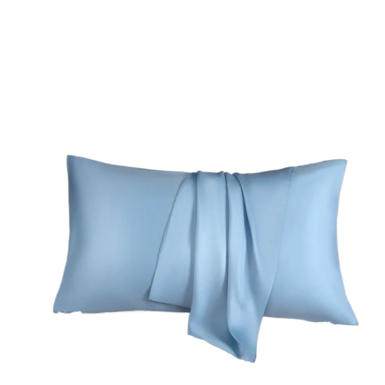 Funda Almohada Seda Funda de Almohada de Seda de Morera Pura Funda de Almohada de Seda 40 * 60cm 50 * 70cm Funda de Almohada tamaño Queen King(Pink,40x60cm 2pc)