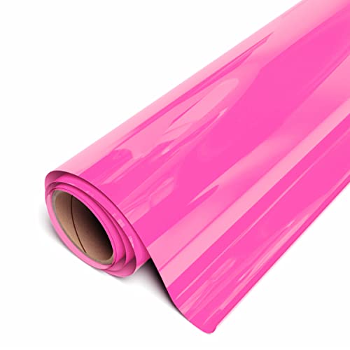Siser EasyWeed Heat Transfer Vinyl HTV Iron-on 12 inchs (Actual Size:11.8) by 3 Feet Roll for T-Shirts(Fluorescent Pink)