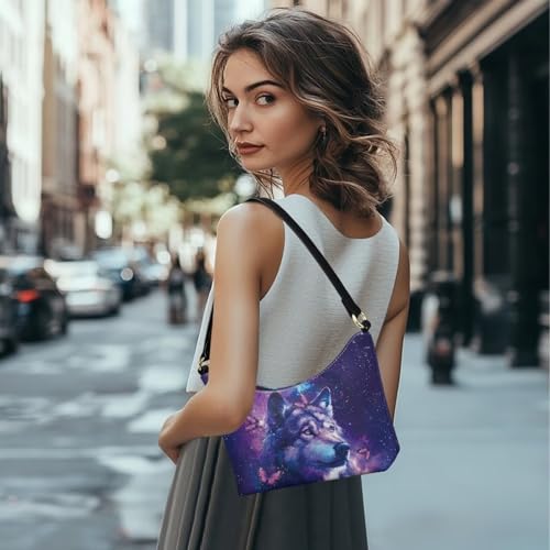 Image of Handbag for Women Leather Underam Shoulder Bag with Zipper Fashion Work Purse Waterproof Travel Wallet
