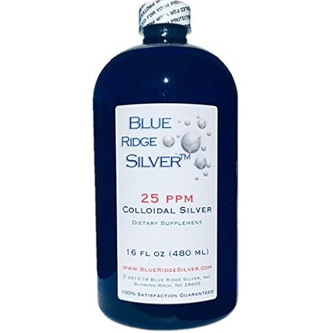 Blue Ridge Silver 25 ppm 16 oz Colloidal Silver Natural Immune Support Health Supplement Cover