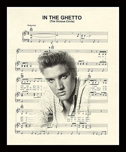 JUSTSWAG CHDENUO In The Ghetto Music Sheet Artwork Print Picture Poster Home Office Bedroom Nursery Kitchen Wall Decor - unframed
