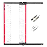 Lunyee Shelf Pin Jig with Self-Centering Drill Bits, 1/4 Inch and 5mm Shelf Pin Drilling Jig for 32mm System Adjustable Cabinet Hole Drilling Template for Woodworking with 17 Hole Rows