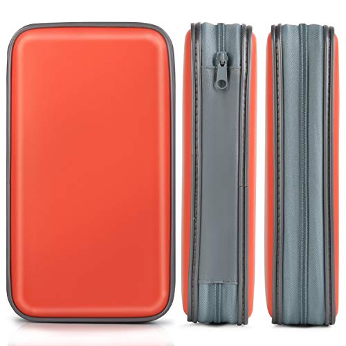 Timcorr Dvd Case Cd Storage Case: 80 Capacity Portable Cd Case Holder Organizer Protective Hard Plastic Cd Wallet Binder Booklet With Handle For Car Home Travel | Movie Media Audio Music, 80 Orange #TOP3
