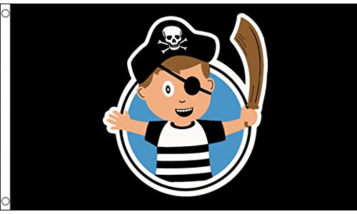 Az Flag Bandiera Pirata Bambino 150X90Cm - Bandiera Ragazzo Pirati 90 X 150 Cm