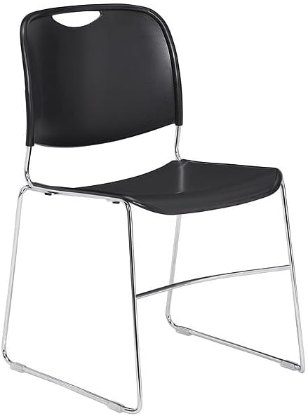 Stacking Chair, Polypropylene Black, PK4, Mfr: 8510-A