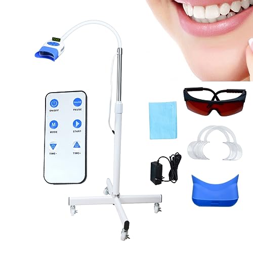 Teeth Whitening Machine LED Light, Mobile Dental Teeth Whitening Lamp Bleaching Accelerator, 36W Cold Tooth Whitener Light with Remote Control, 110V