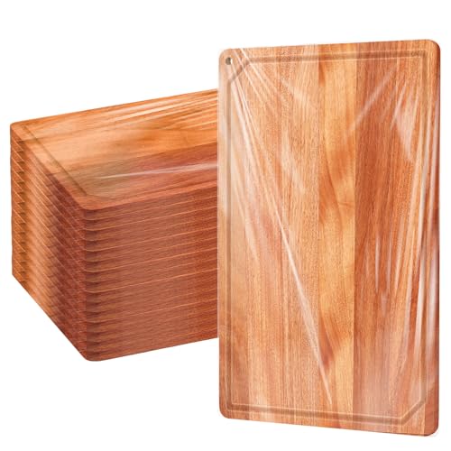 Set de 12 tablas de cortar grandes de nogal miniatura 1