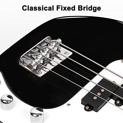 Vangoa Electric Bass Guitar Full Size 4 Strings Standard Bass Pb Style Beginner Kit Black For Starter Adults Kids With Gig Bag Cable Extra Strings Strap #TOP6