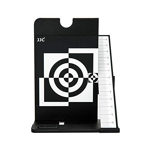 JJC Professional Camera Lens Auto Focus Calibration Tool Chart,Help Fine Tune Focus of Lens via Select DSLR Camera Has AF Fine Tune AF Micro Adjustment Function to Achieve the Greatest Image Sharpness